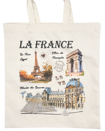 Genti & Shoppere - Geanta panza tip Tote Bag LA FRANCE
