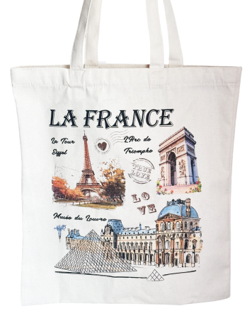 Genti & Shoppere - Geanta panza tip Tote Bag LA FRANCE