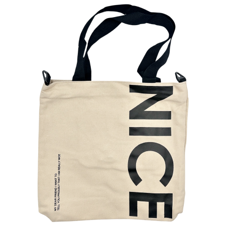 Geanta panza tip Tote Bag NICE - Bej [1]