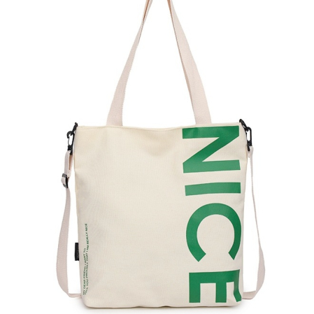 DE VARA - Geanta panza tip Tote Bag NICE - Crem
