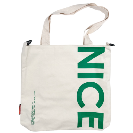 Geanta panza tip Tote Bag NICE - Crem [1]