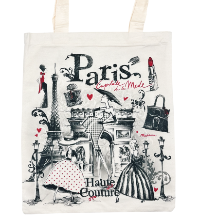 Geanta panza PARIS - Tote bag cu fermoar, 37x43 cm [1]