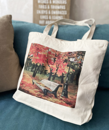Genti & Rucsacuri - Geanta Shopper de panza LA PROMENADE, 43x8x37cm