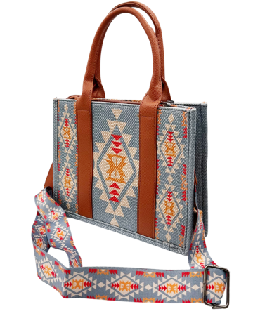 Geantă Tote Ethnic Chic cu Baretă Reglabilă – Navajo Sky [3]