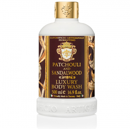 SAPUNURI ITALIA - Gel de Dus Luxury PATCHOULI & SANTAL, 500ml - Saponificio Artigianale Fiorentino