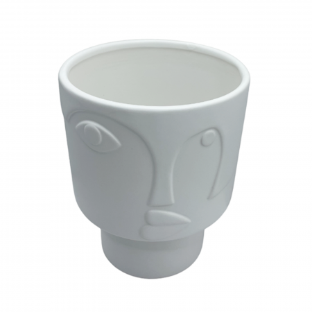Ghiveci ceramica AGNESE, Alb, 13x16cm [1]