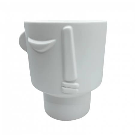 Vaze & Vase Decorative - Ghiveci ceramica AMALEA, Alb, 13x16cm