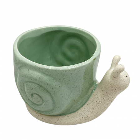 Ghiveci ceramica Melc SAMMY, Verde, 15x10cm [1]
