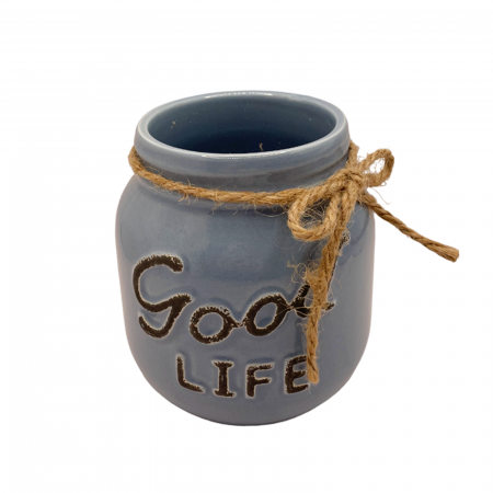 Vas ceramica GOOD LIFE, Albastru, 10x13cm