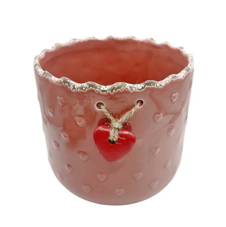 Ghiveci ceramica VINTAGE ROSE, Roz, 13x13cm [1]