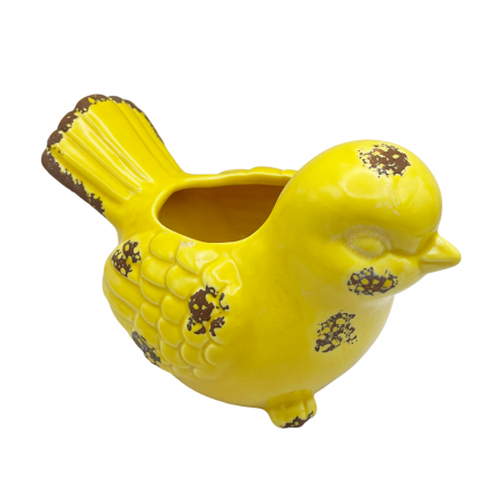 Ghiveci ceramica Pasare DOLCE, Galben, 17x12cm [1]