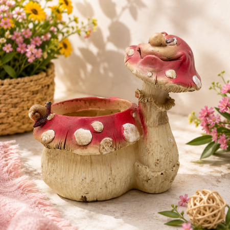 Figurină Decorativă cu Bol – Ciuperca Rosie MUSHY [1]