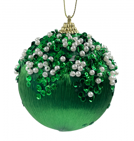 Colectia Verde & Menta & Paun - Glob de Craciun BEAUTY, Verde, 8cm