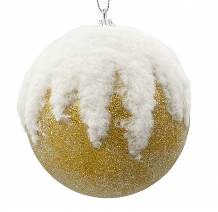 CRACIUN MAGIC - Glob de Craciun SNOWY, Auriu, 10cm