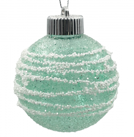 Colectia Verde & Menta & Paun - Glob de Craciun BLAZE, Verde, 8cm