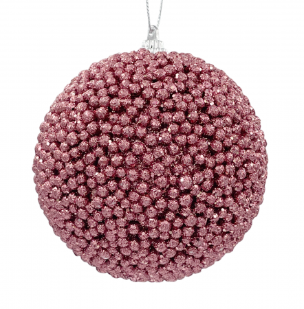 CRACIUN MAGIC - Glob de Craciun COMBY, Roz velvet, 10cm