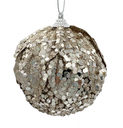 Glob de Craciun ELOISE, Sampanie, 8cm [1]