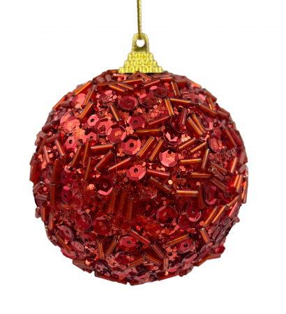 Glob de Craciun BRIGHT, Rosu, 8cm [1]