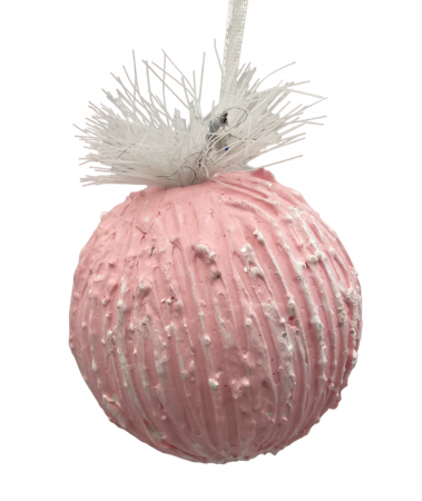Colectia Roz & Mov - Glob de Craciun ELSA, Roz, 8cm