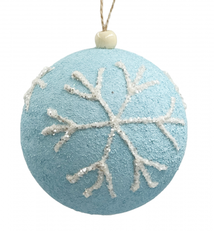 Colectia CANDY LAND - Glob de Craciun ICY, Bleu, 10cm