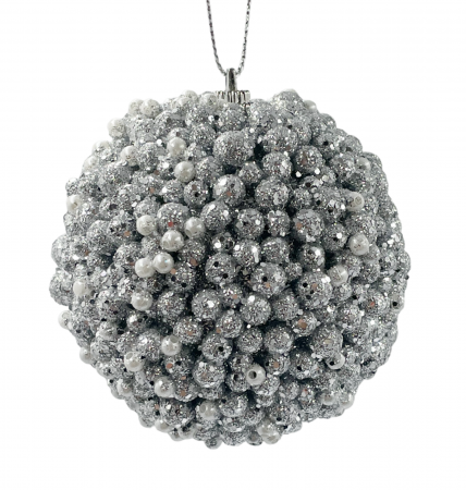Glob de Craciun COMBY, Argintiu, 8cm [1]