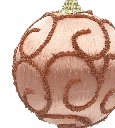 Glob de Craciun GLAM, Roz aramiu, 8cm [1]