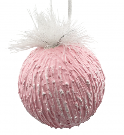 Glob de Craciun ELSA, Roz, 8cm [1]