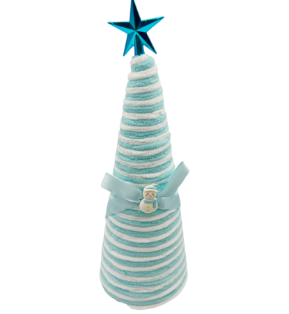 GLOBURI & FLORI DE BRAD - Ornament Craciun Bradut SWEETY, Bleu, 9x27cm