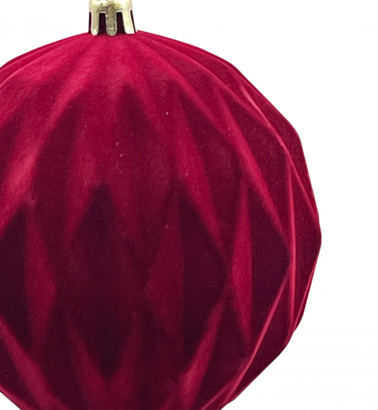Glob de Craciun DIAMOND, Burgundy, 10cm [1]