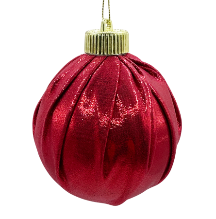 Colectia Clasic - Glob de Crăciun roșu lucios – model elegant