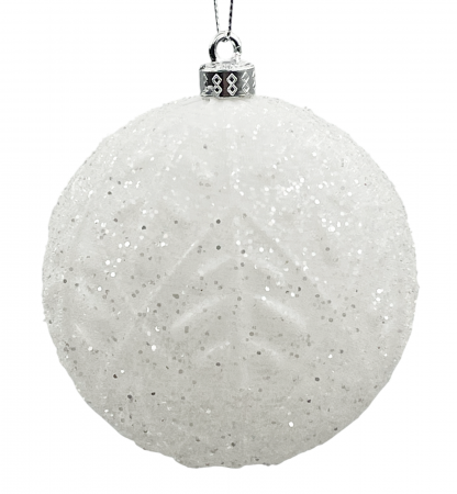 Globuri De Brad - Glob de Craciun BEAUTY, Alb, 10cm