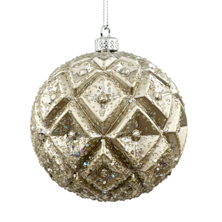 Glob de Craciun DIAMOND, Sampanie, 10cm [1]