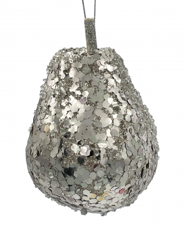 Colectia Alb & Argintiu - Glob de Craciun Para JOY, Sampanie, 10cm