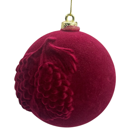 Glob de Craciun GRAPPY, Burgundy, 10cm [1]