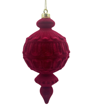 GLOBURI & FLORI DE BRAD - Glob de Craciun ROY, Burgundy, 15cm