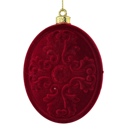 Glob de Craciun oval ROYAL, Burgundy, 10cm [1]