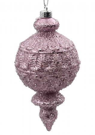 Colectia Roz & Mov - Glob de Craciun ROYAL, Mov prafuit, 15cm