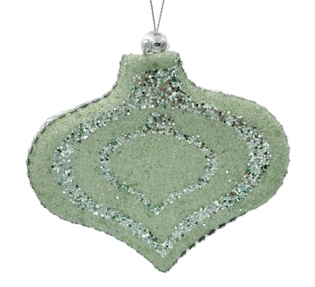 Colectia Verde & Menta & Paun - Glob de Craciun SPINNER, Verde menta, 10cm