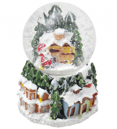 Glob zapada cu lumini SNOW HOUSES, 15cm [2]
