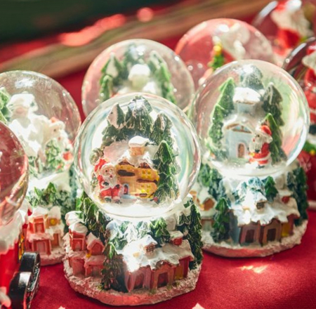 Glob zapada cu lumini SNOW HOUSES, 15cm [4]