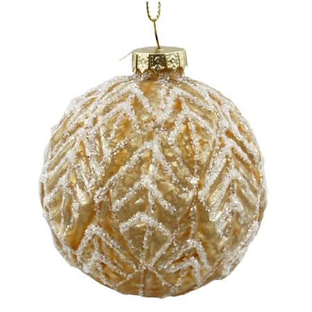 Glob din sticlă cu model în relief și sclipici LUXE CRISTOPHER, Auriu [2]