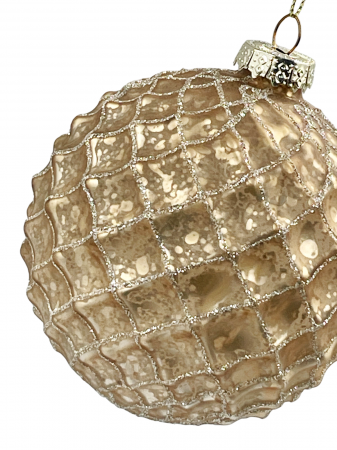 Glob din sticla LUXE DIAMOND, Auriu, 10cm [1]