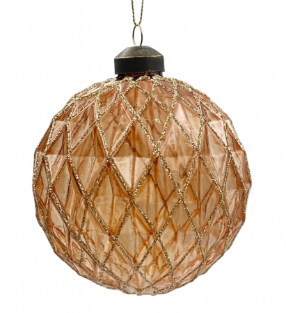 Globuri De Sticla - Glob din sticla LUXE DIAMOND, Aramiu, 10cm