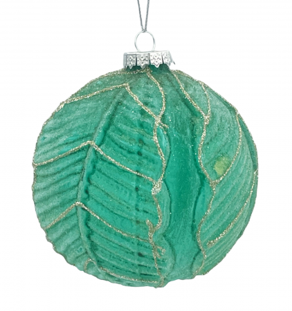 Globuri De Brad - Glob din sticla LUXE EMERALD, Verde, 10cm