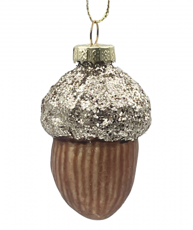 Globuri De Brad - Glob din sticla LUXE LOUISE, Maro/ Sampanie, 6cm
