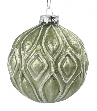 Globuri De Sticla - Glob din sticla LUXE GIACOMO, Verde olive, 10cm
