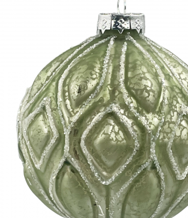 Glob din sticla LUXE GIACOMO, Verde olive, 10cm [1]