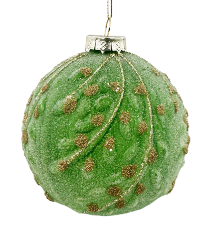 Glob din sticlă verde cu accente aurii [1]