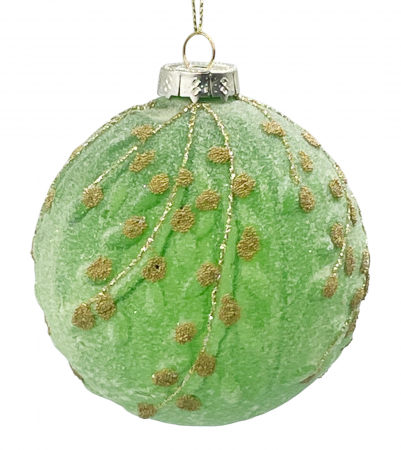 Globuri De Brad - Glob din sticla LUXE MONTAGUE, Verde, 10cm