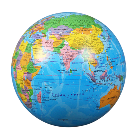 Figurine & Statuete - Glob Pamantesc Decorativ Rotativ LED MAGIC cu baterie, Harta Politica, 20cm